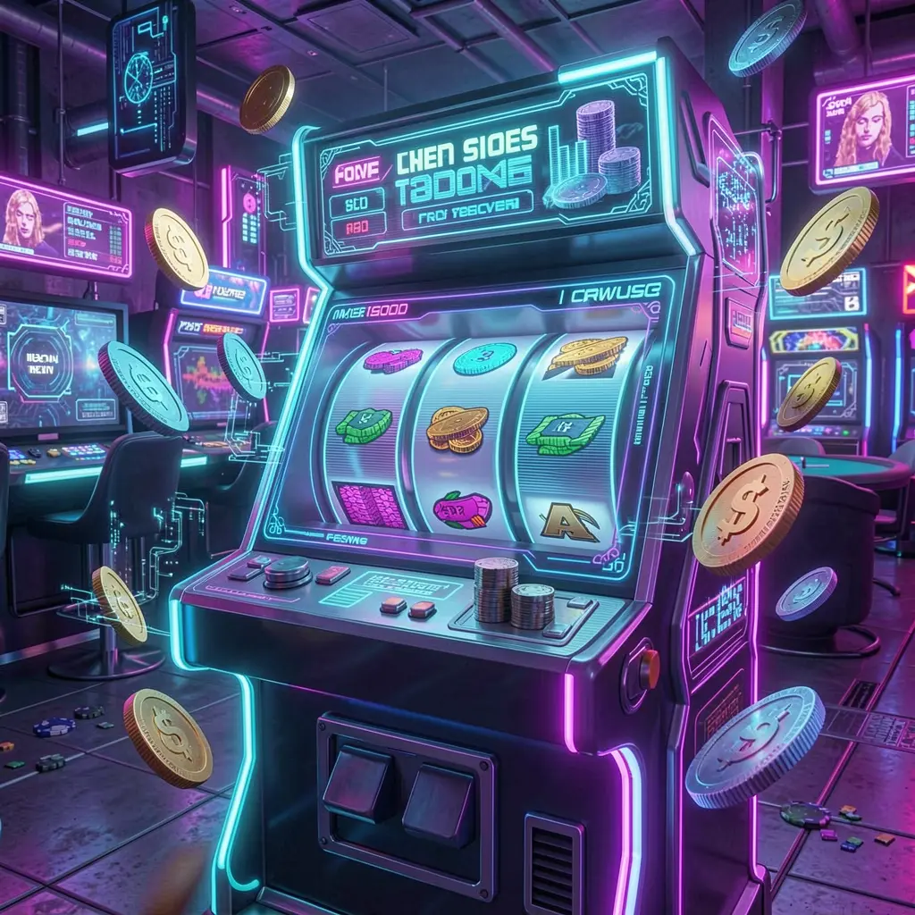 GOGOPHP – Experience immersive online slot gameplay made for Filipino players Futuristic slot machine with glowing reels and flying coins in a neon casino atmosphere showcasing the immersive slot experience of GOGOPHP for players in the Philippines